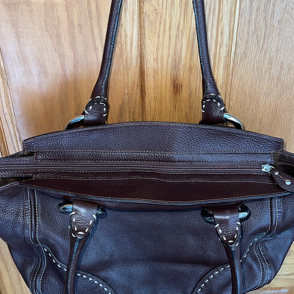 Francesco Biasia Brown Leather Tote Bag - Picture 7 of 9